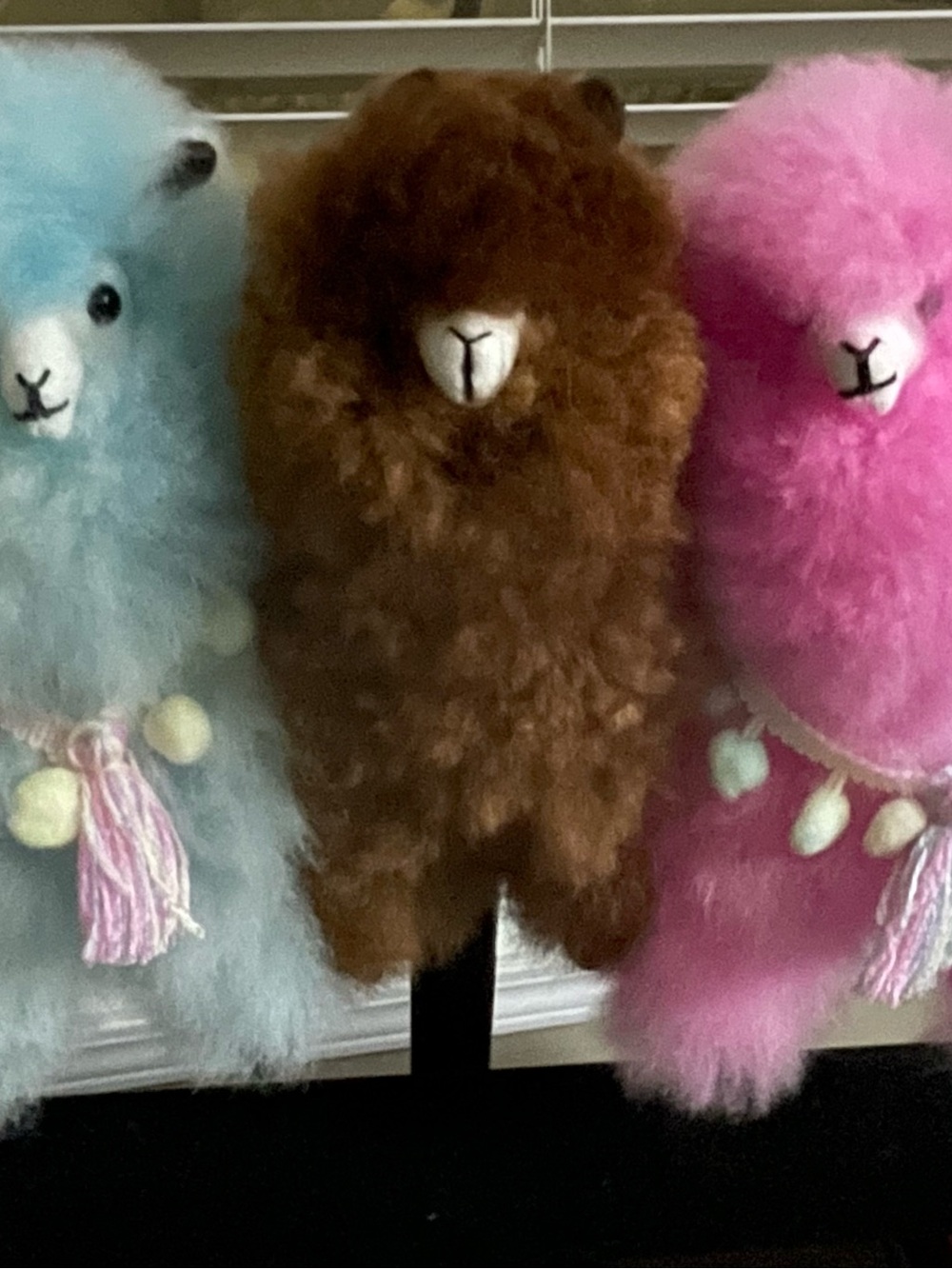 Kids Matching Set - Brown Fluffy Alpaca Plush Ensemble